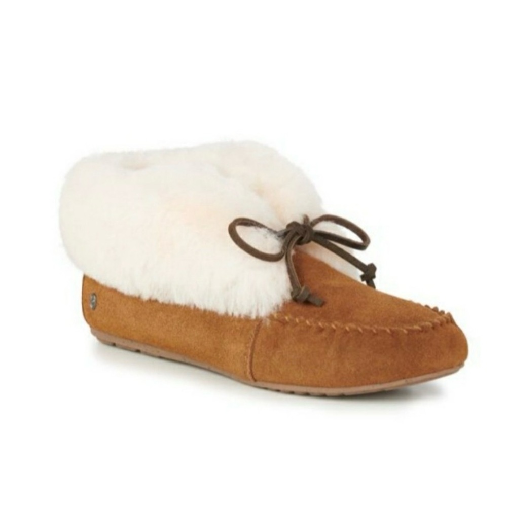 EMU Australia Burra Tan and Cream Slippers